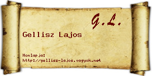 Gellisz Lajos névjegykártya